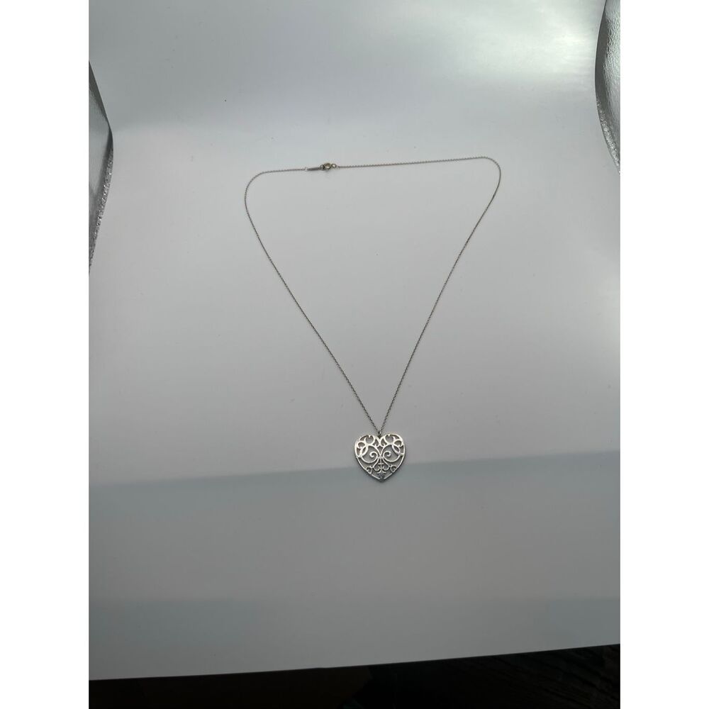 Tiffany & Co. Sterling Silver Enchant Heart Necklace - 20” - Picture 3 of 16